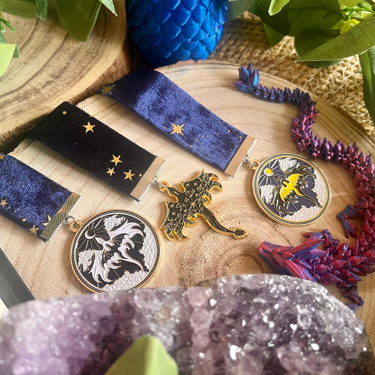 Fourth wing bookmark - Velvet dragon Empyrean series - officially licensed - fly or die