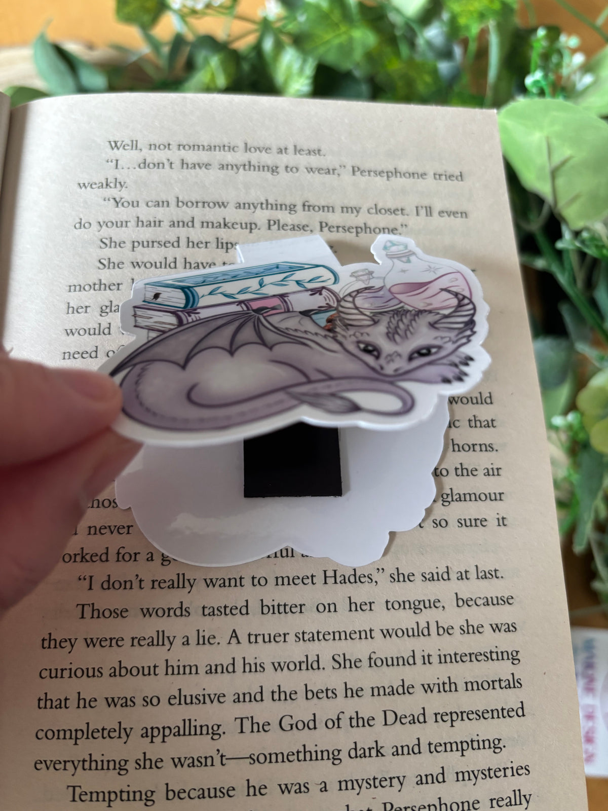 Dragon potion magic bookstack  Magnetic Bookmark