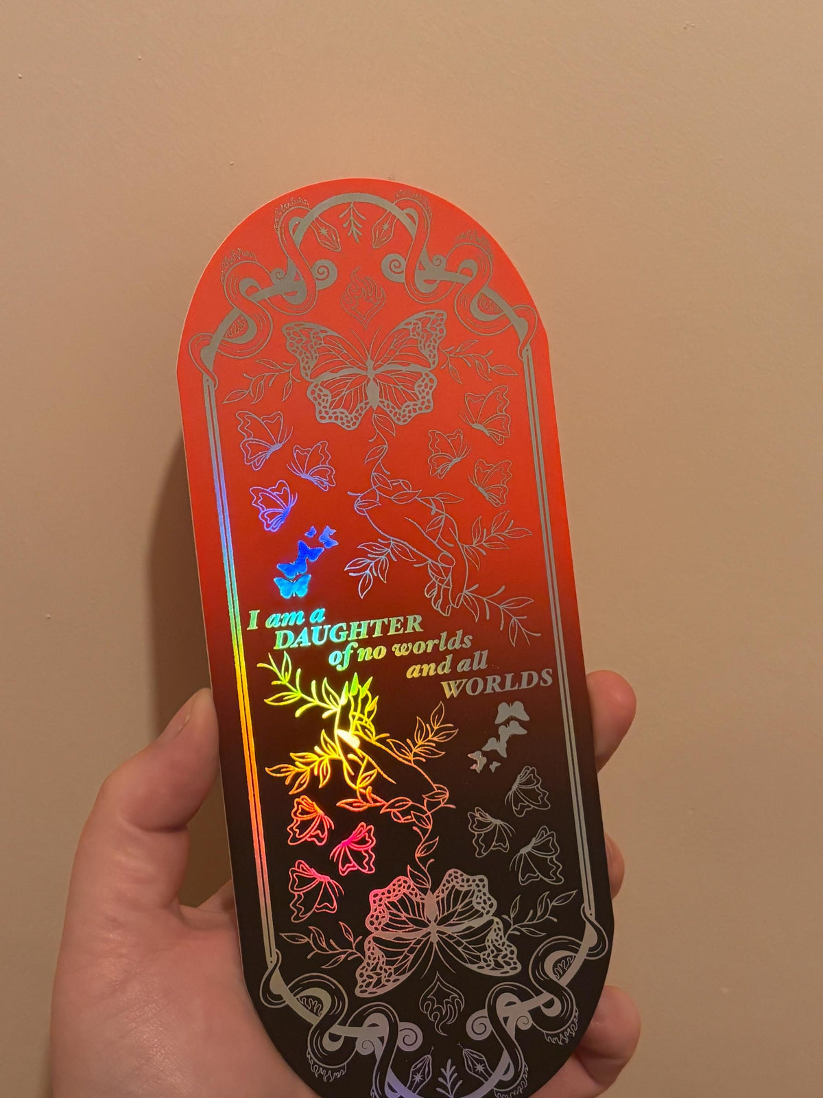 War of Lost Hearts Bookmark: Daughter of No Worlds -  Holographic Foil  - jumbo size -  fantasy readers gift - officially licensed