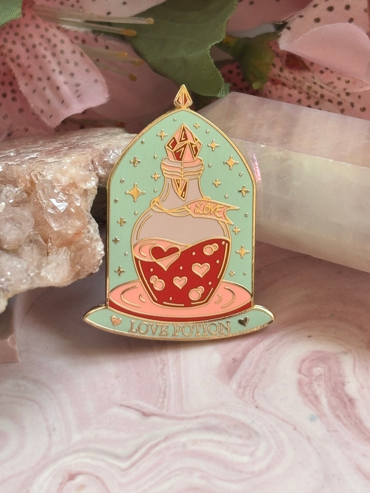 Magic love potion - protected potions pin badge