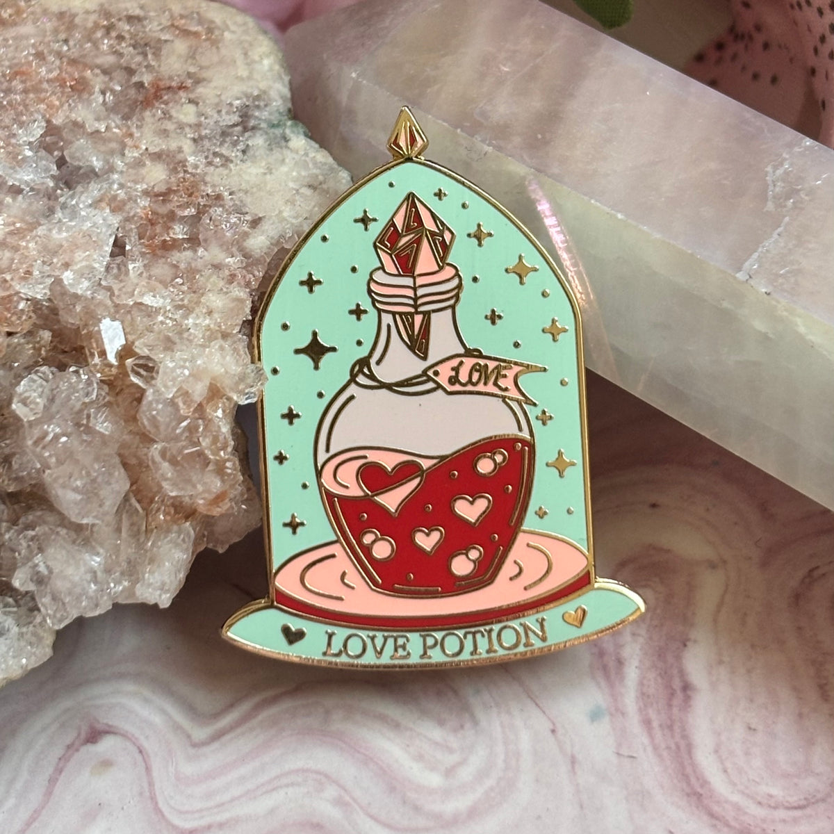 Magic love potion - protected potions pin badge