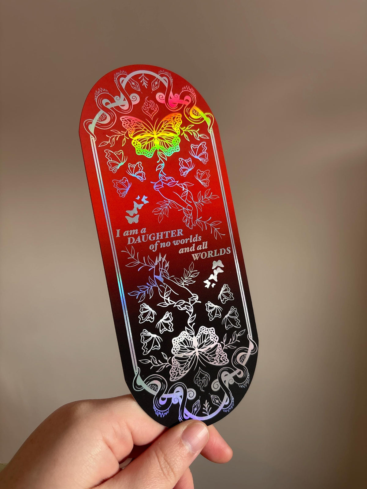 War of Lost Hearts Bookmark: Daughter of No Worlds -  Holographic Foil  - jumbo size -  fantasy readers gift - officially licensed