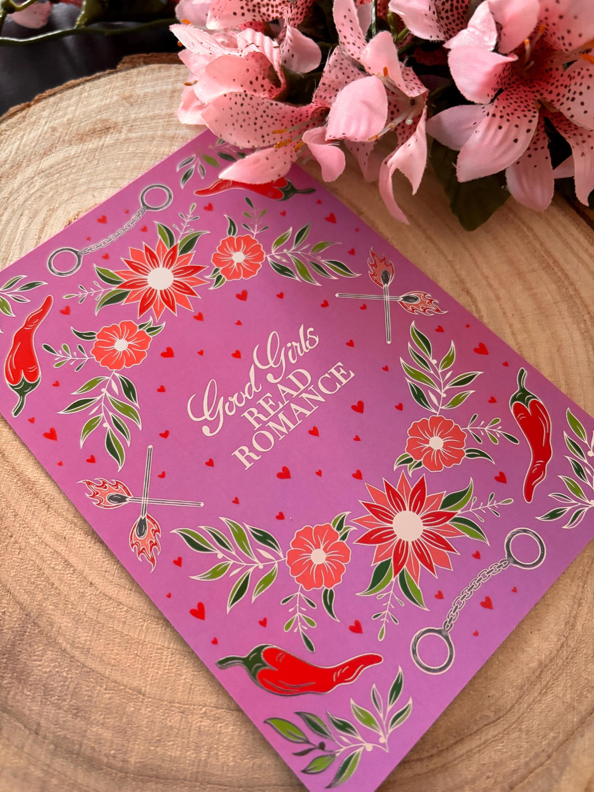 Good Girls Read Romance in Pink, Blue or Black E reader foiled Insert for Kindle  SECONDS SALE