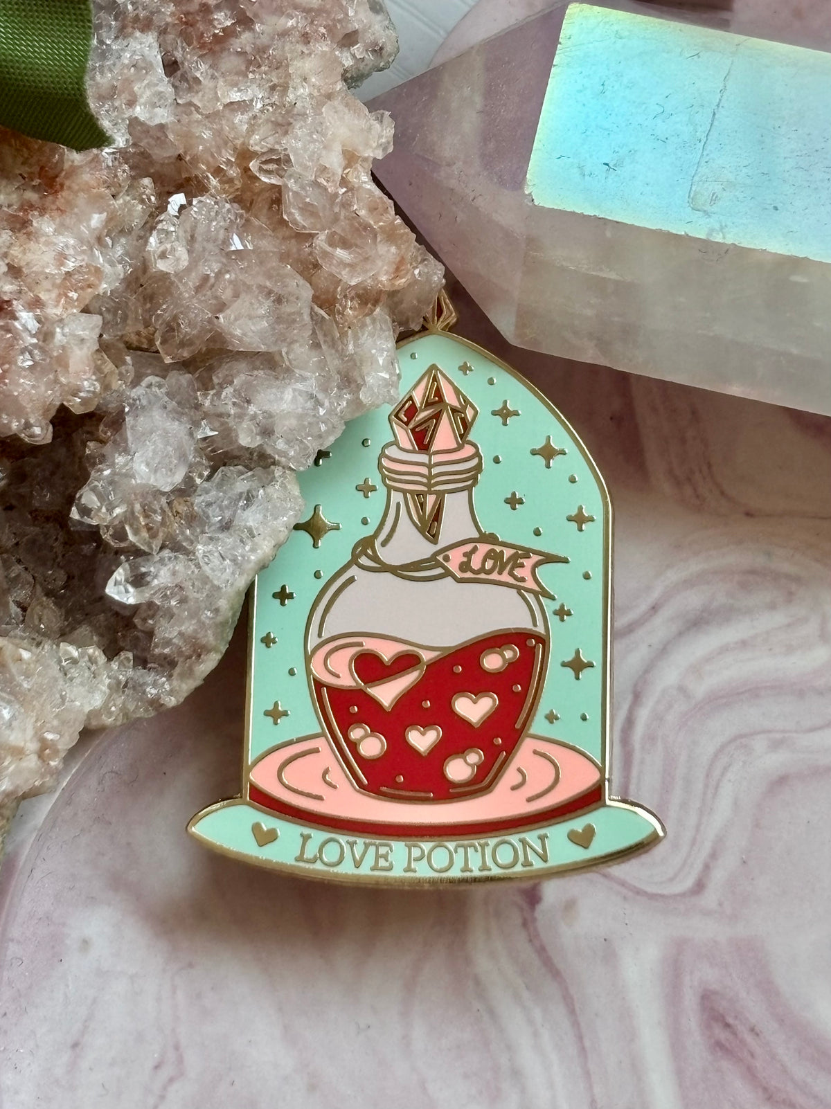 Magic love potion - protected potions pin badge