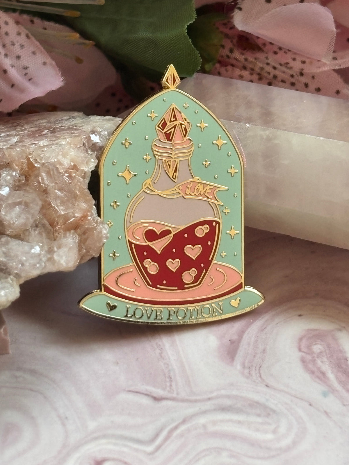 Magic love potion - protected potions pin badge