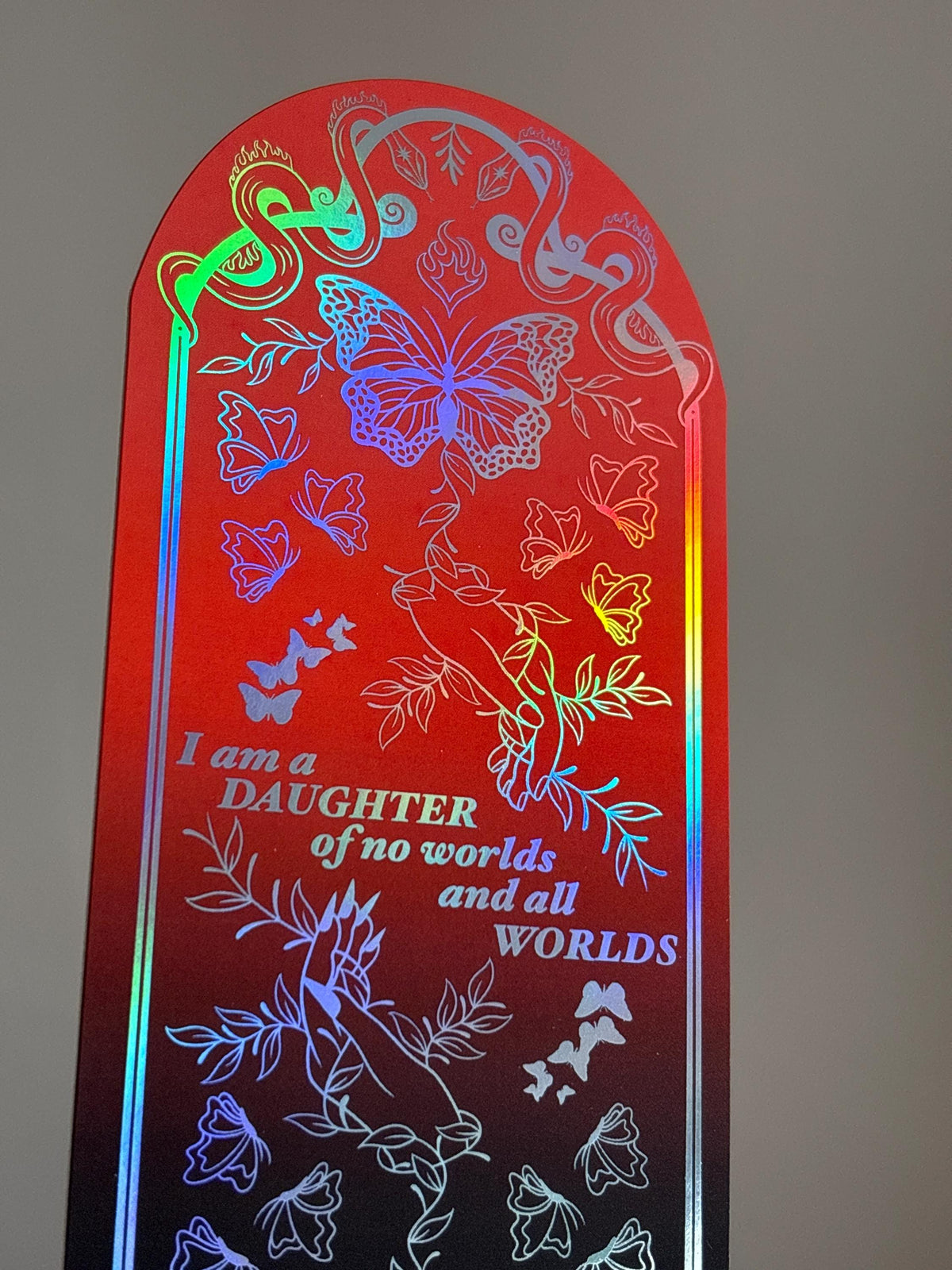 War of Lost Hearts Bookmark: Daughter of No Worlds -  Holographic Foil  - jumbo size -  fantasy readers gift - officially licensed