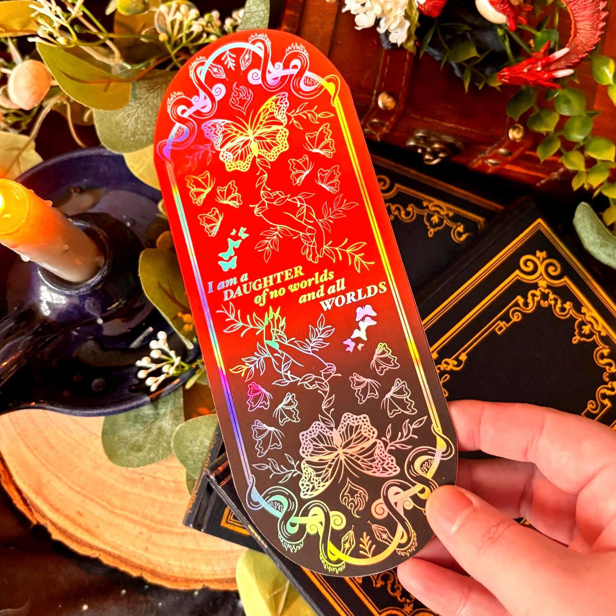 War of Lost Hearts Bookmark: Daughter of No Worlds -  Holographic Foil  - jumbo size -  fantasy readers gift - officially licensed