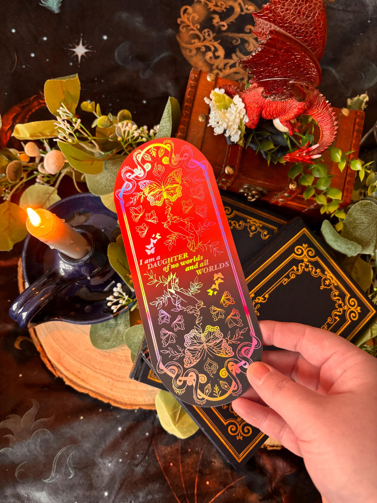 War of Lost Hearts Bookmark: Daughter of No Worlds -  Holographic Foil  - jumbo size -  fantasy readers gift - officially licensed