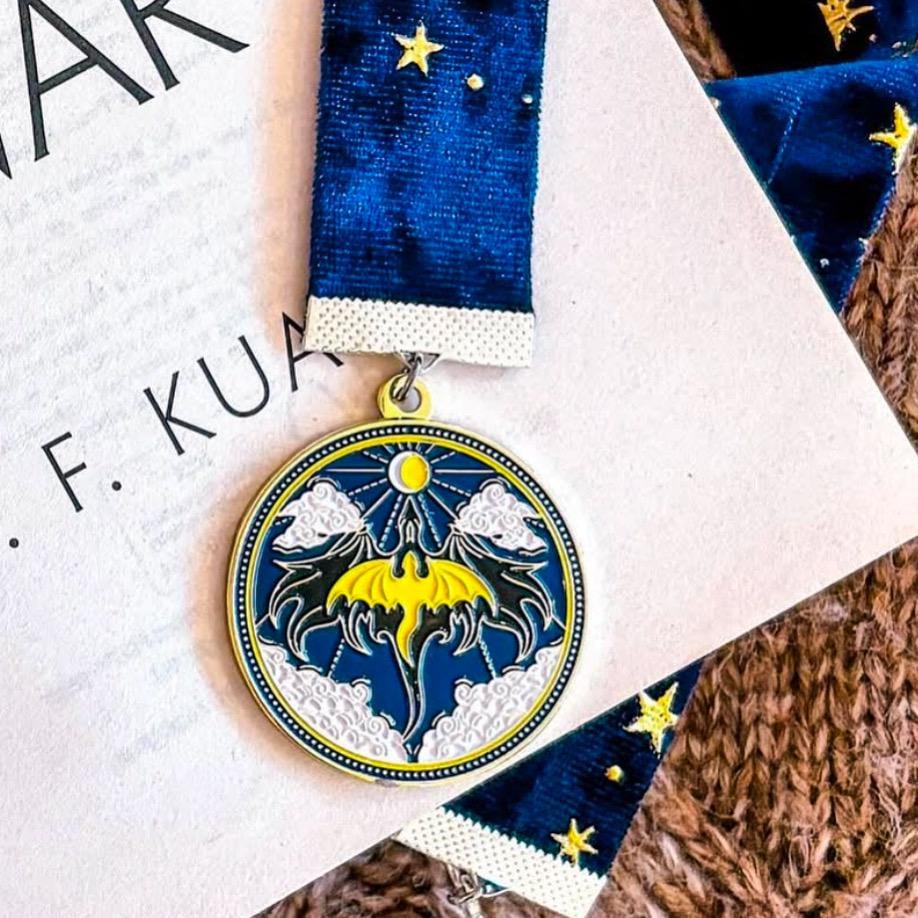 Fourth wing bookmark - Velvet dragon Empyrean series - officially licensed - fly or die